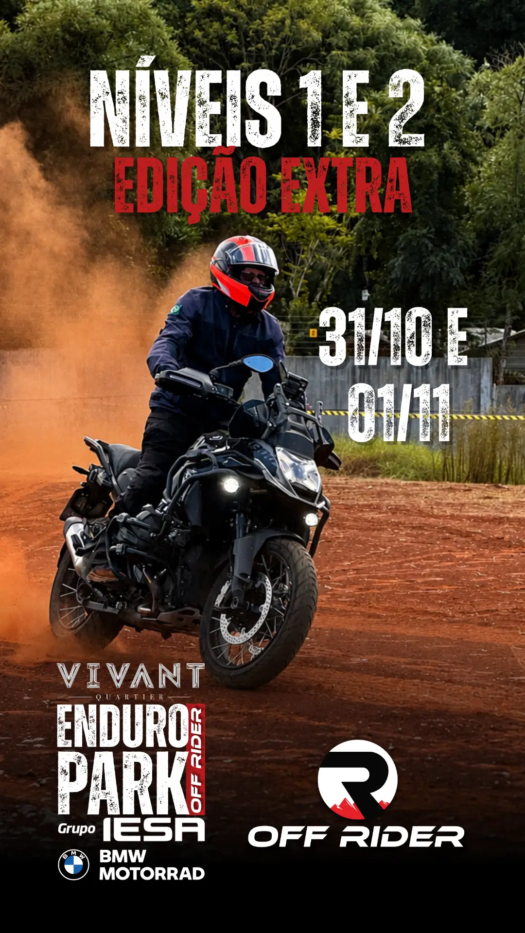 Arte dos Treinamentos Nível 1 e 2 do Enduro Park